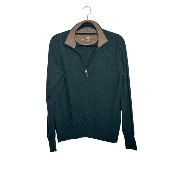 Orvis dark green 1/4 zip neck pullover sweater size Small - Picture 11 of 11